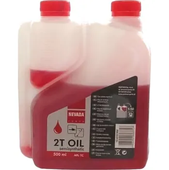 2-taktní olej do benzínu, 0,5 lit., červený, s odměrkou, NEVADA