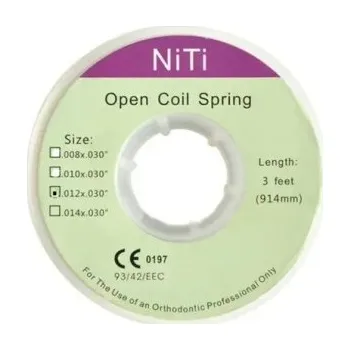 Zubní nit Zubní ortodontická otevřená vinutá pružina 914 mm 0,012 palce 1 role ortodontické rovnátkové příslušenství profesionální zubařský nástroj