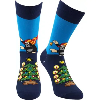 Dámské ponožky Dospělé ponožky Krtek Vánoce - 35-38 / tmavě modrá