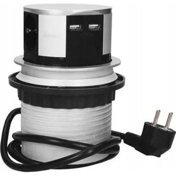 Elektrická zásuvka Orno stříbrná kuchyňská USB Elektrická Zásuvka