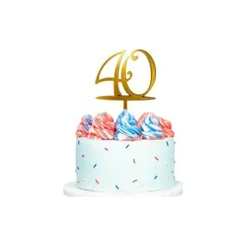 Dortová svíčka Číslo 40 Fialová