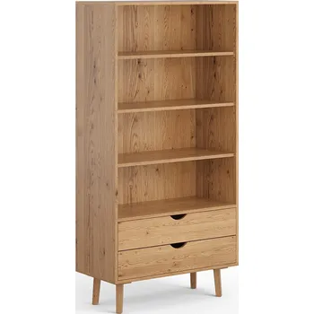 Knihovna Dubová knihovna SIMONA se dvěmi šuplíky