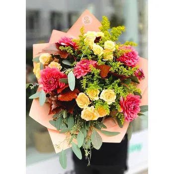 umělá květina Podzimní Růžová Jiřina