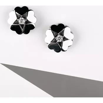 Náušnice Lysara - stříbrné náušnice s bílými zirkony