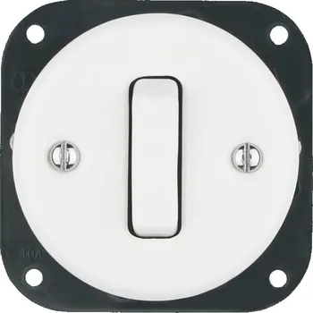 vypínač Keramický křížový vypínač TG ELECTRO TG-RC-140W pod omítku, bílý