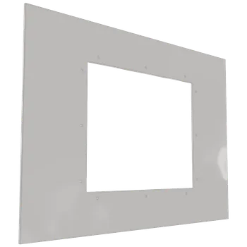 Krbová kamna Sklo OSCAR bílý panel, kalené, lakované, leštěné 630x900 SZYBA/OSCAR/W