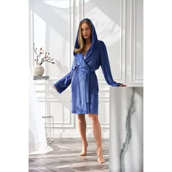 Dámské noční prádlo L&L 2509 Luna S-XL dámský župan Námořnictvo S-160/94/102