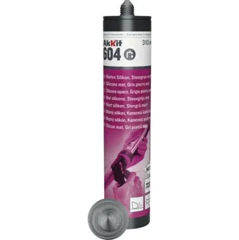 stavební silikon Silikon matný Akkit 604 šedý 310 ml
