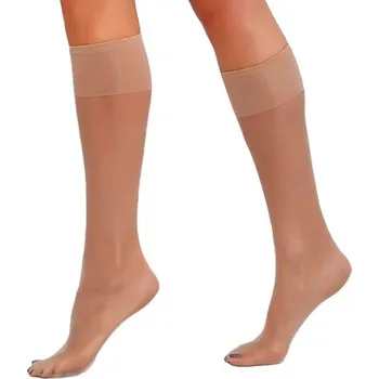 Dámské ponožky Giulia dámské jemné polyamidové elastické podkolenky 20DEN CARAMEL UNI