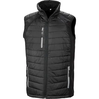 Pánská vesta Result Unisex hybridní vesta se softshellem R238X Black-Grey L