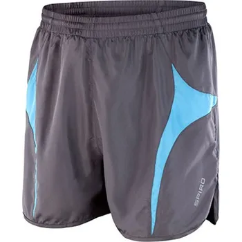 Pánské kraťasy Spiro Pánské běžecké kraťasy RT183 Grey-Aqua M