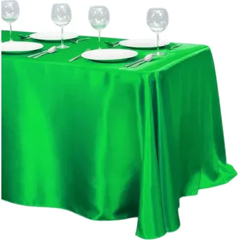 ubrus Jednobarevný saténový ubrus 145 x 335 cm Dlouhý lesklý ubrus na slavnostní stůl Dekorace na svatby hostiny večírky Různé barvy zelená