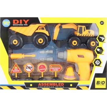 Bublifuk Sada šroubovacích stavebních aut