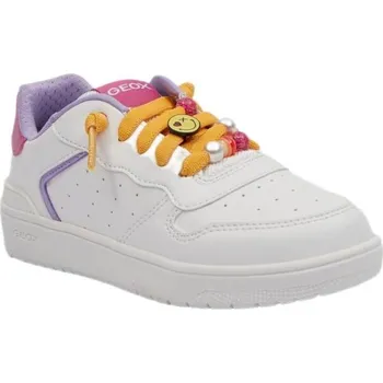 Dětská móda Dívčí volnočasová obuv Geox J WASHIBA 30 Bílá, Žlutá, Fialová, Růžová