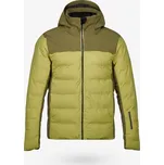 WEDZE Pánská hřejivá lyžařská a snowboardová bunda 500 Warm M KAŠTANOVÁ|ZELENÁ