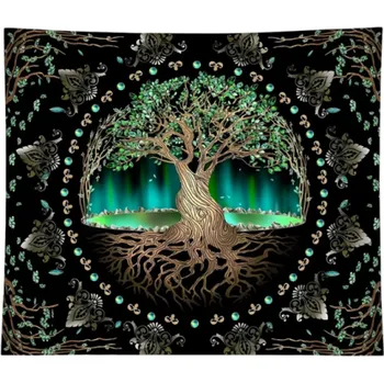 Obraz Tapiserie s motivem lesa Strom Abstraktní gobelín Boho styl Nástěnná látková dekorace Ložnice Obývací pokoj Kancelář Kavárna Umělecký prvek