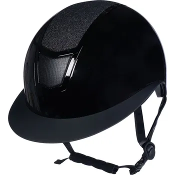 Jezdecká přilba HKM Helma jezdecká Shiny Diamond HKM, černá Obvod hlavy: 59-61 cm