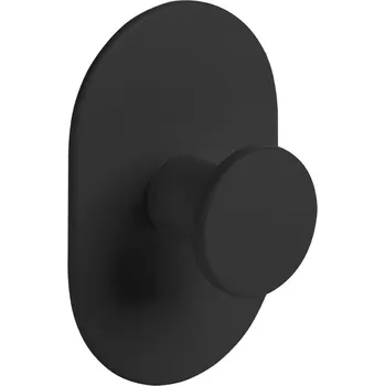 Věšák Laveo Koupelnový háček Miri - ALM_711S, černá mat