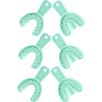 Zubní nit Plastová forma na otisky zubů 7,1 x 10,2 cm Sada 6 kusů 3 páry pro zubní otisky Stomatologická pomůcka pro přesné modely