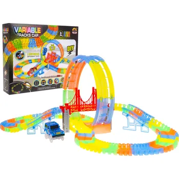 autodráha Majlo Toys Svítící autodráha s autíčkem na baterie 157 dílků Variable Tracks