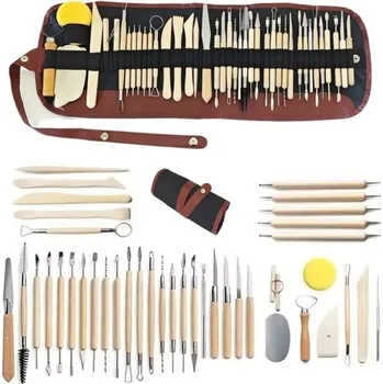 Výtvarná sada Sada 41 ks sochařských a modelovacích nástrojů pro keramiku Hlínu Voskové hmoty Umělecká řemesla Tvarování Modelování s pouzdrem
