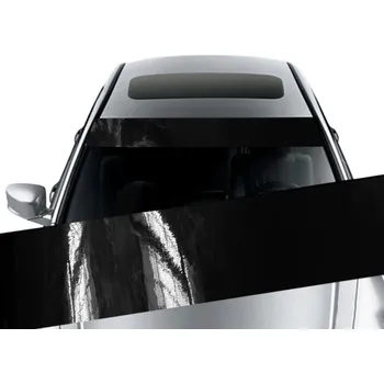 Polep vozidla Samolepka na auto sluneční clona na přední sklo 20x150 cm Lesklá černá Ochrana interiéru proti slunci Snížení teploty vozu Dekorace skla