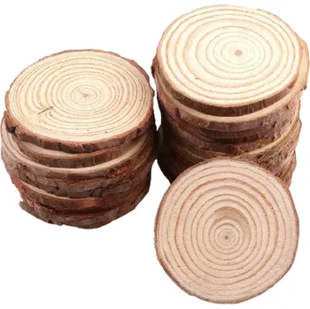 Plátky přírodního dřeva 5 ks Ø 6–7 cm Tloušťka 0,5 cm Dřevěné podložky na dekorace Řemeslné tvoření Svatební výzdoba