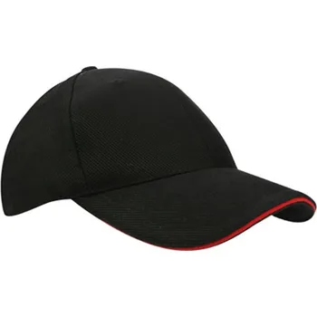 Kšiltovka L-Merch Unisex kšiltovka C683 Black-Red one size