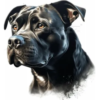 Nášivka Nažehlovačka Staford černý - 6 x 6 cm