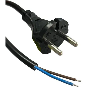 Napájecí kabel Flexo šňůra pryž 522101-1-1/25, 2x1, rovná vidlice, černá - 25 m + dárek zdarma