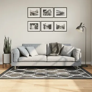 Koberec Koberec pratelný černý a bílý 120 x 180 cm protiskluzový IM_136605