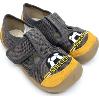 Chlapecké bačkory Bačkory 3F barefoot 3BS3/18 Brown - Fotbal 30, Vnitřní délka boty: 19,6 cm, Vnitřní šířka boty: 7,6 cm