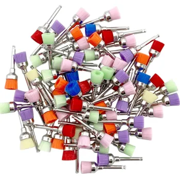 Zubní nit 100 ks jednorázové nylonové leštičky na zuby ve tvaru kelímku pro bělení a čištění zubů profylaktické kartáčky stomatologické použití vícebarevná