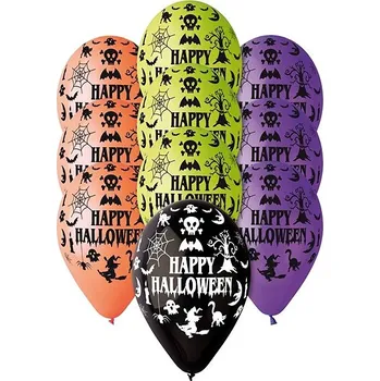 SMART BALLOONS Balónky pastelové Happy halloween, mix barev, 30 cm, 10 ks