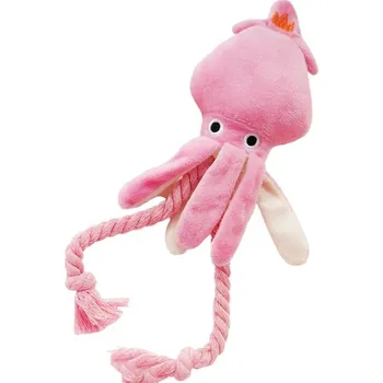 Hračka pro psa Plyšová hračka pro psy ve tvaru růžové chobotnice 32 x 9 cm
