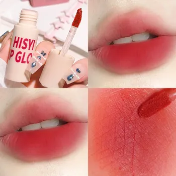 Lesk na rty Matný sametový lesk na rty Dlouhotrvající tekutá rtěnka Jemná textura Hydratační efekt Odolný make-up Kosmetika pro každodenní líčení 2