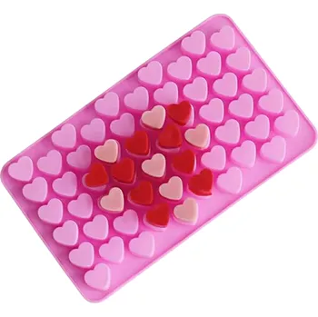 Svíčka Silikonová forma na malé srdíčka 10.8 x 8.2 x 1.3 cm růžová výroba čokolády bonbónů ledu svíček mýdla odolná omyvatelná