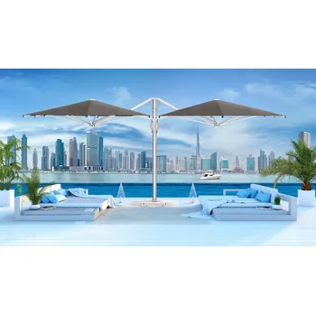 Slunečník Slunečník SCOLARO Galaxia Dual-V StarWhite 2,5 x 5 m