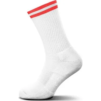 Pánské ponožky Mr. Socks Unisex sportovní ponožky L05008 White-Red 42/46