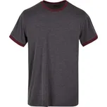 Build Your Brand Pánské tričko BYBB022 Charcoal-Cherry 5XL