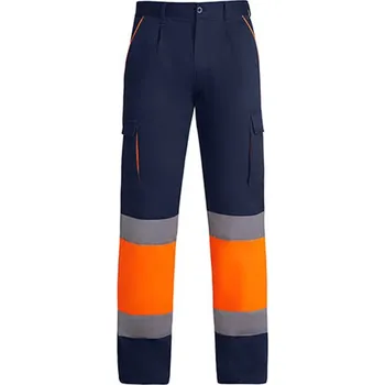 Roly Enix Pánské reflexní kalhoty HV9321 Navy Blue 55-Fluor Orange 223 54