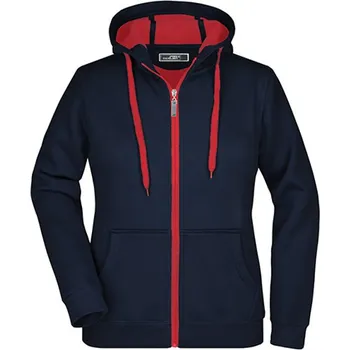 Dámská mikina James&amp;Nicholson Dámská mikina JN354 Navy-Red XXL