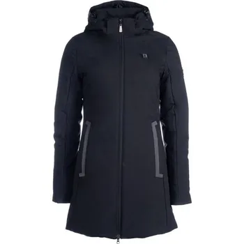 Jezdecké oblečení Dámská nepromokavá bunda HKM Elegant Style s integrovaným vyhříváním black (M)