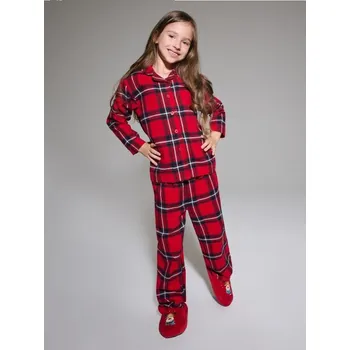 Sinsay - Flanelové kostkované pyžamo - červená - 127DP-33X - 127DP-33X-98