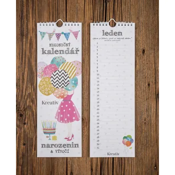 Kalendář Nekonečný kalendář Kreativ - narozeninovník, nástěnný