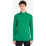 KIPSTA Fotbalová mikina CLR se zipem u krku pro dospělé M ZELENÁ