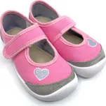 Bačkory 3F barefoot 3BS2/22 Pink - Srdce 30, Vnitřní délka boty: 19,1 cm, Vnitřní šířka boty: 7,6 cm