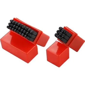 Výtvarná sada Sada razítek 4 mm 36 ks Kalená ocel Abeceda a čísla Kovové razníky pro kov dřevo kůži a ocel Profesionální nástroj pro vyražení znaků