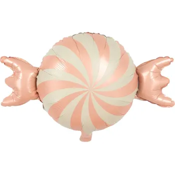 Karnevalový doplněk Fóliový balonek 69 x 51 cm ve tvaru růžového bonbonu Nafukovací dekorace na oslavy Narozeninová a svatební párty výzdoba
