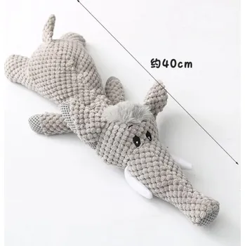 Hračka pro psa Pískací plyšová hračka pro psa krokodýl 40 cm interaktivní odolná žvýkací hračka z polyesteru a bavlny pro malé a střední psy